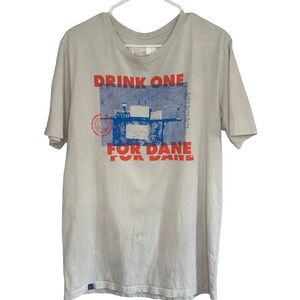 Dutch Bros Coffee “DRINK ONE FOR DANE” Gray Orange+ Blue MEDIUM + LARGE + XL+XXL